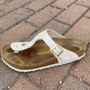 birkenstock iridescent thong sandals